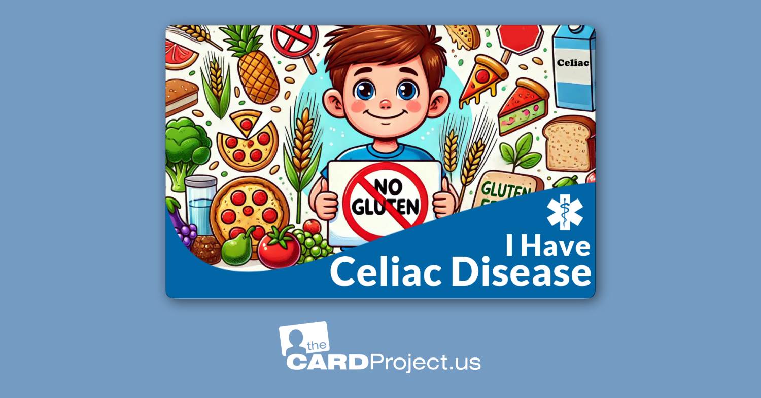 I Have Celiac Disease Kids Card